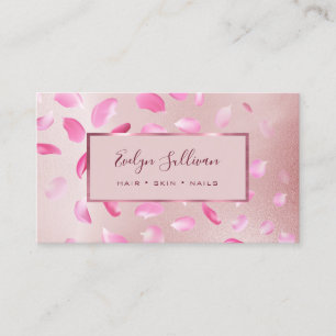 Affärskortet Flower Petals Ro Gold Foil Visitkort