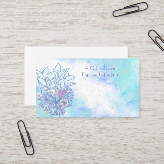 Affärskortet Flower Shop Flower Gift Visitkort (Fram/Back In Situ)