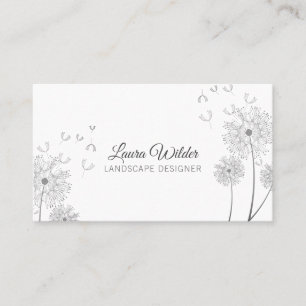 Affärskortet Flowers Illustration Landscaping Visitkort