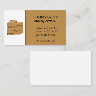 Affärskortet flytta Boxes Company Service  Visitkort