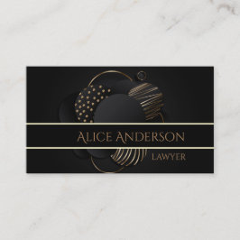 Affärskortet för advokat i lyxsvart guld elegant visitkort