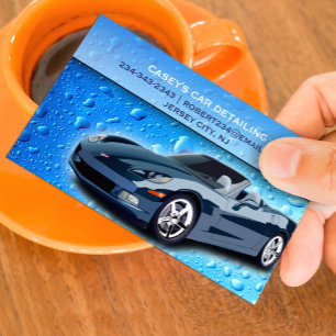 Affärskortet för automatiskt detaljerad Vatten-dro Visitkort