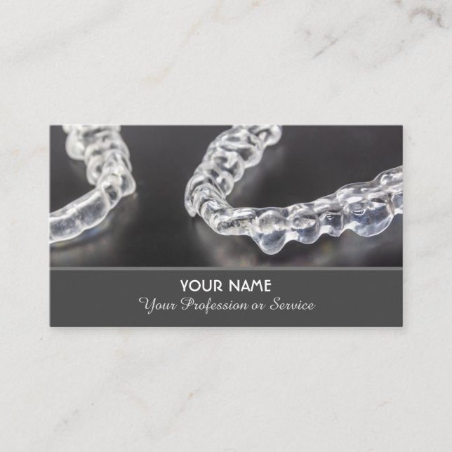 Affärskortet för elegant av tandläkare visitkort (Framsida)