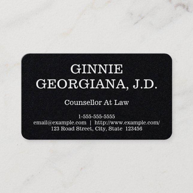 Affärskortet för enkel och grundläggande rådgivare visitkort (Framsida)