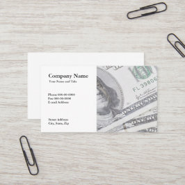 Affärskortet för finansieringsplan visitkort