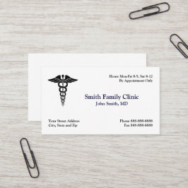 Affärskortet för läkarsymbol Doktor Visitkort