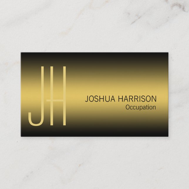 Affärskortet för lyxsvart och guld elegant visitkort (Framsida)