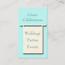 Affärskortet för minimalistisk planering i Party Visitkort