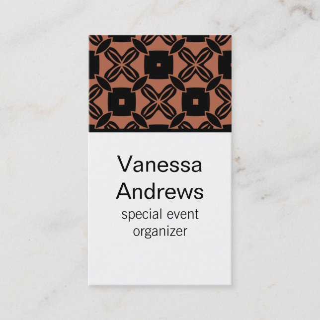 Affärskortet för obeveklig skönhet, koral visitkort (Framsida)