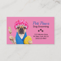 Affärskortet för tjänsten Sets Hund Grooming