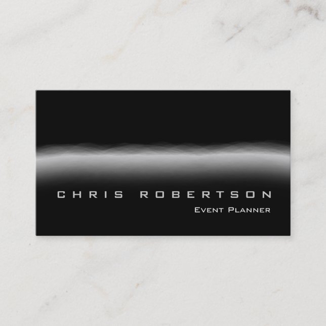 Affärskortet för Trendiget Black Grått i händelsep Visitkort (Framsida)