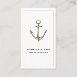 Affärskortet Förankarvattenfärg nautiskt Visitkort