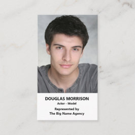 Affärskortet Foto för Actor Actress Model-Lodrät Visitkort