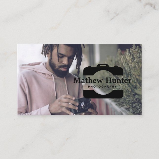Affärskortet Foto för fotokamera-Anpassningsbar Visitkort (Framsida)