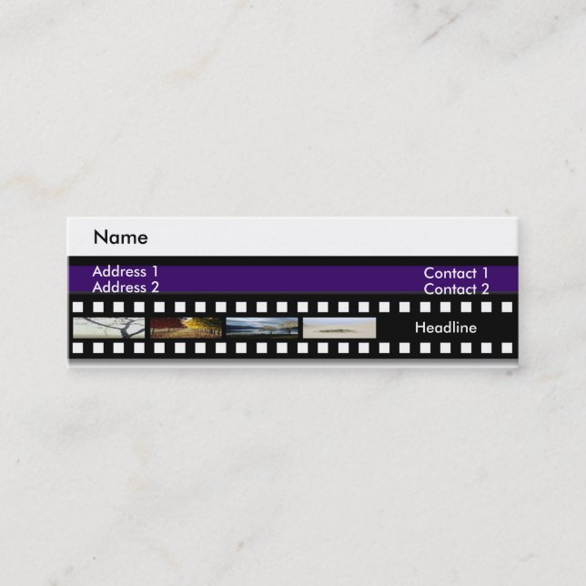 Affärskortet Fotograf Mini Visitkort (Framsida)