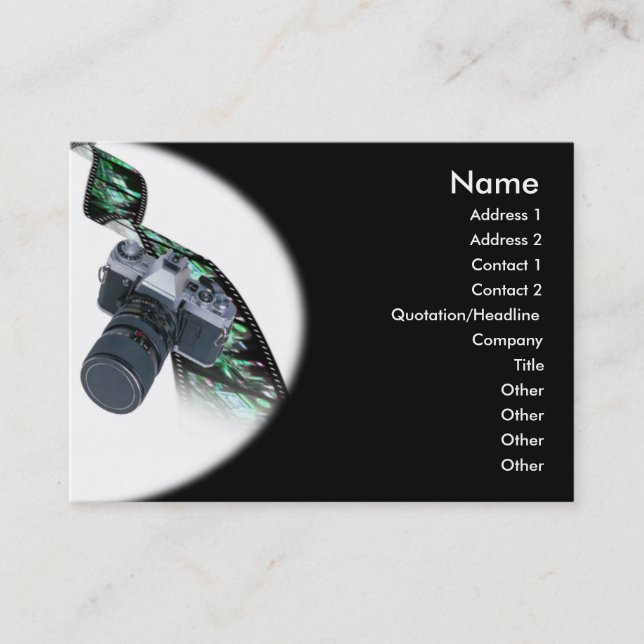 Affärskortet Fotograf Visitkort (Framsida)