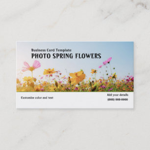 Affärskortet Fotografi Vår Garden Flowers Visitkort