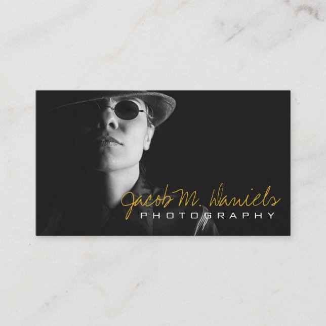 Affärskortet Fotografikamera Visitkort (Framsida)