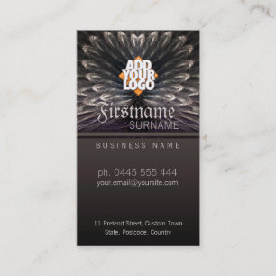 Affärskortet Fractal Kärlek Feathers Visitkort