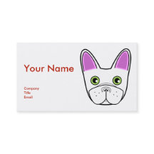 Affärskortet Fransk Bulldog Ansikte - 