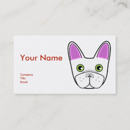 Affärskortet Fransk Bulldog Ansikte -  Visitkort