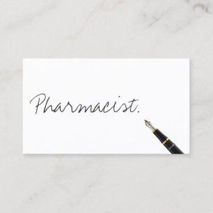 Affärskortet Free Handwrite Script Pharmacist Visitkort