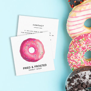 Affärskortet Fried och Frostat Donut Shop Fyrkantigt Visitkort