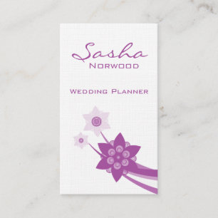 Affärskortet funky Blommigt, Lavender Visitkort