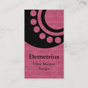Affärskortet futuristiskans dimensioner, Rosa Visitkort