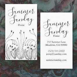 Affärskortet Garden Line Art Florist Landscaper Visitkort