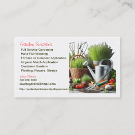 Affärskortet Garden Services/Gardener Visitkort