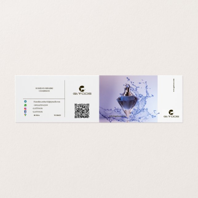 Affärskortet GATTOOS-vikt Visitkort (Utsida ovikt)