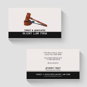 Affärskortet Gavel Law Black and White Firm Visitkort