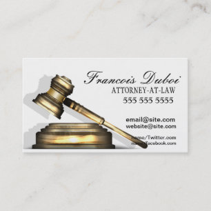 Affärskortet Gavel Lawyer Attorney Law Firm Visitkort