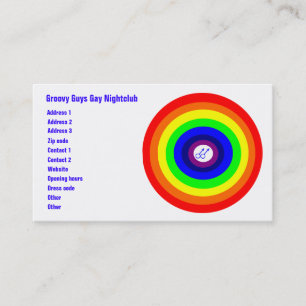 Affärskortet Gay Manar Round Rainbow Anpassningsba Visitkort