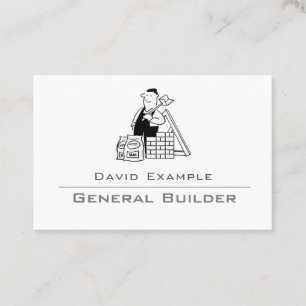 Affärskortet General Builder med Illustration Visitkort