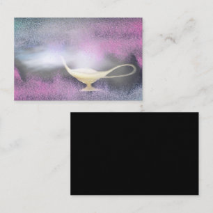 Affärskortet Genie Lamp Smoke Magic Magic Magic Visitkort