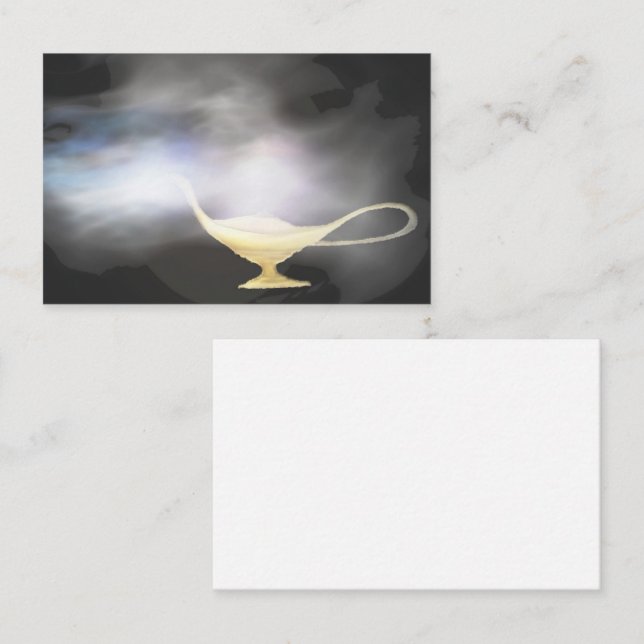 Affärskortet Genie Lamp Smoke Magic Magic Magic Visitkort (Fram/baksida)