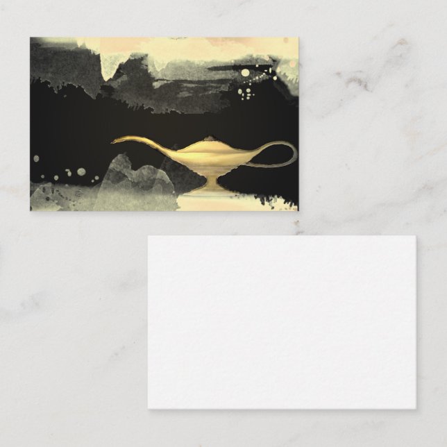 Affärskortet Genie Lamp Smoke Magic Magic Magic Visitkort (Fram/baksida)