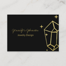 Affärskortet Geometric Gold Foil Black Visitkort