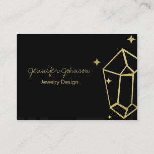 Affärskortet Geometric Gold Foil Black Visitkort