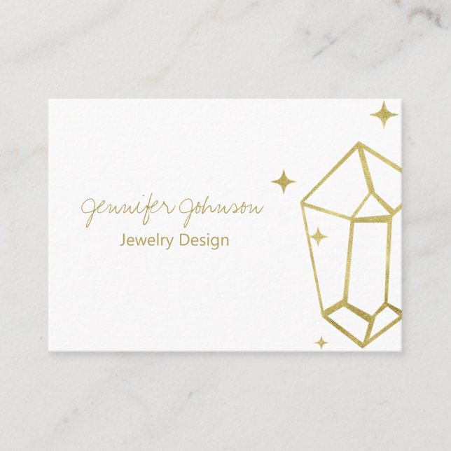 Affärskortet Geometric Gold Foil Visitkort (Framsida)