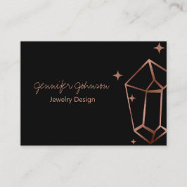 Affärskortet Geometric Ro Gold Foil Black Visitkort