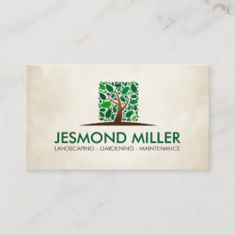 Affärskortet Geometriskt kvadrat Träd Visitkort