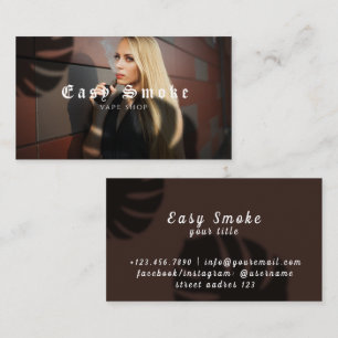 Affärskortet Girl Smoke Vape Shop Visitkort