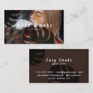 Affärskortet Girl Smoke Vape Shop Visitkort