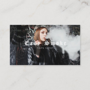 Affärskortet Girl Smoke Vape Shop Visitkort