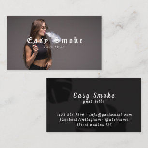 Affärskortet Girl Smoke Vape Shop Visitkort