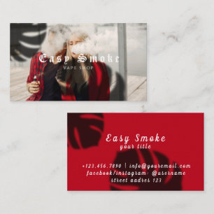 Affärskortet Girl Smoke Vape Shop Visitkort