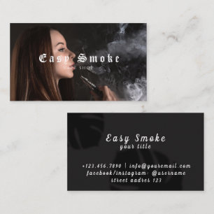 Affärskortet Girl Smoke Vape Shop Visitkort